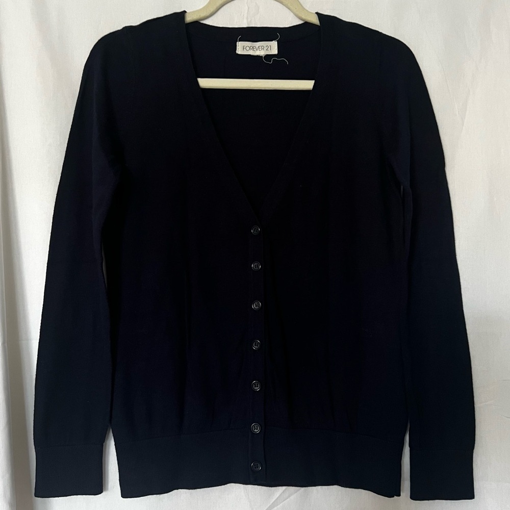 Forever 21 | Women’s Navy Blue V-Neck Cardigan | S